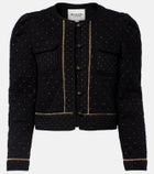 Marant Etoile Vania embellished cropped cotton jacket