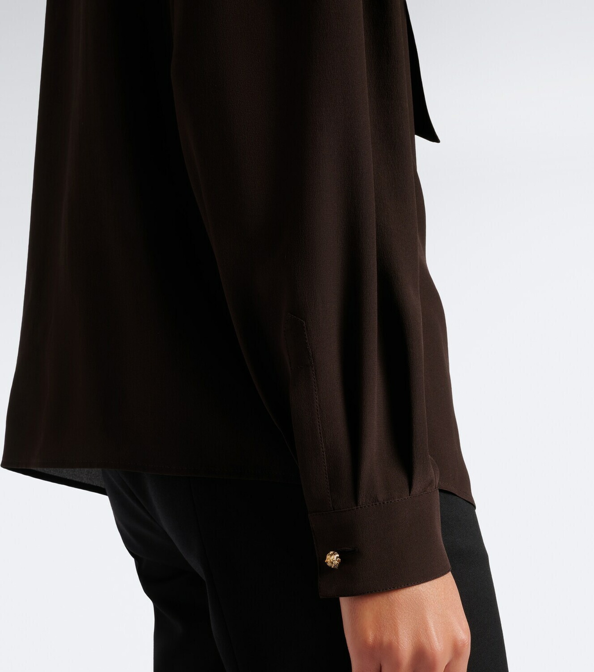 Gucci Tie-neck silk shirt