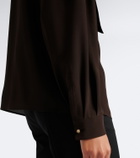 Gucci Tie-neck silk shirt