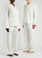 Tekla Unisex Off-white Flannel Pyjama Top, Top, 100% Organic Cotton