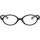 Miu Miu Eyewear Black 'Breaking the Rules' Oval Glasses