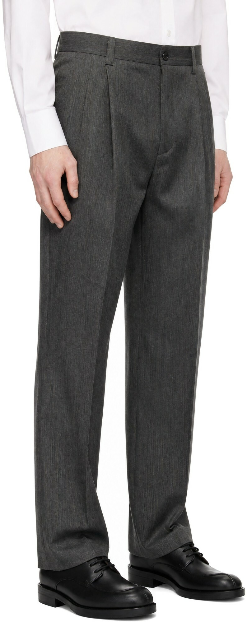 Valentino Gray Wool Trousers