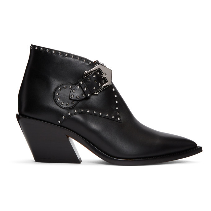 Givenchy Black Nappa One Buckle Boots Givenchy