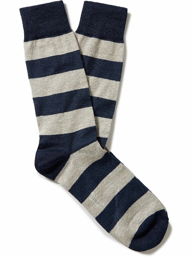 Photo: Paul Smith - Striped Linen-Blend Socks