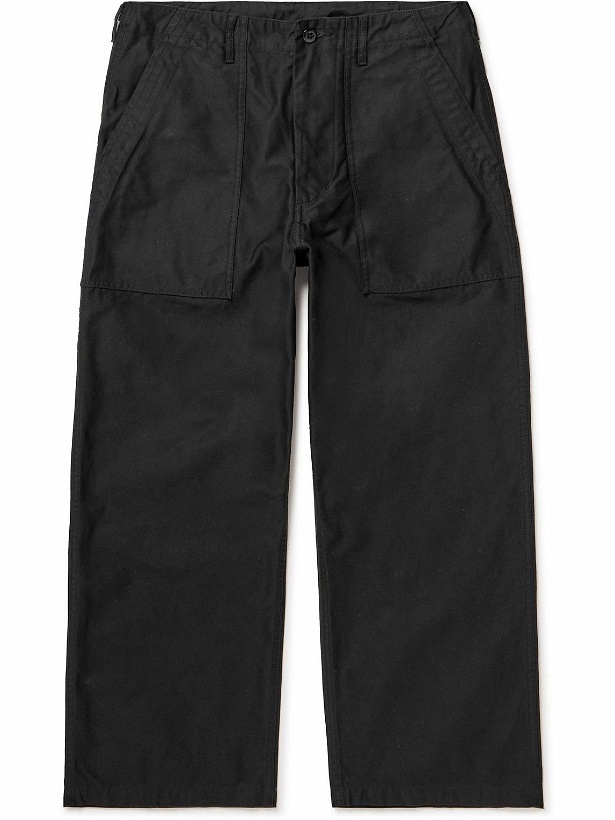Photo: Beams Plus - Wide-Leg Cotton-Twill Cargo Trousers - Black