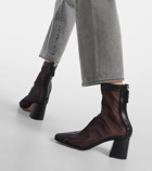 Souliers Martinez Firme 50 leather-trimmed ankle boots