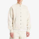 Les Tien Men's Heavyweight Moto Coaches Jacket in Ivory