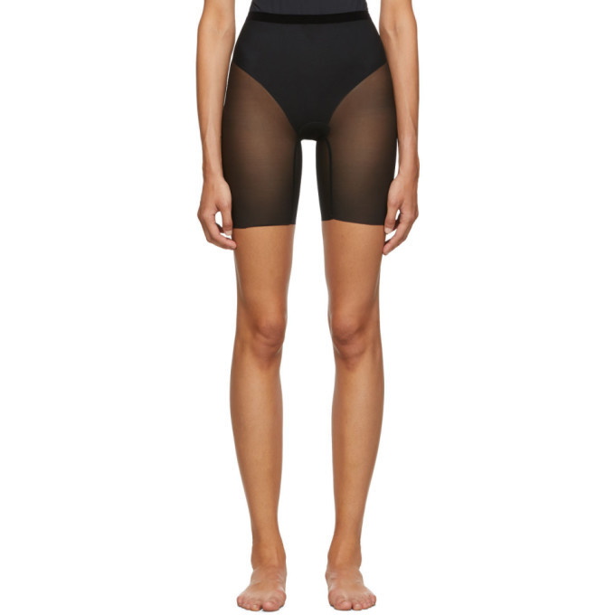Wolford Black Tulle Control Shorts Wolford