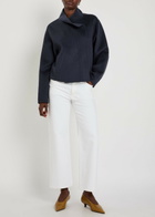 Emporio Armani Wool and Cashmere-blend Jacket Blue