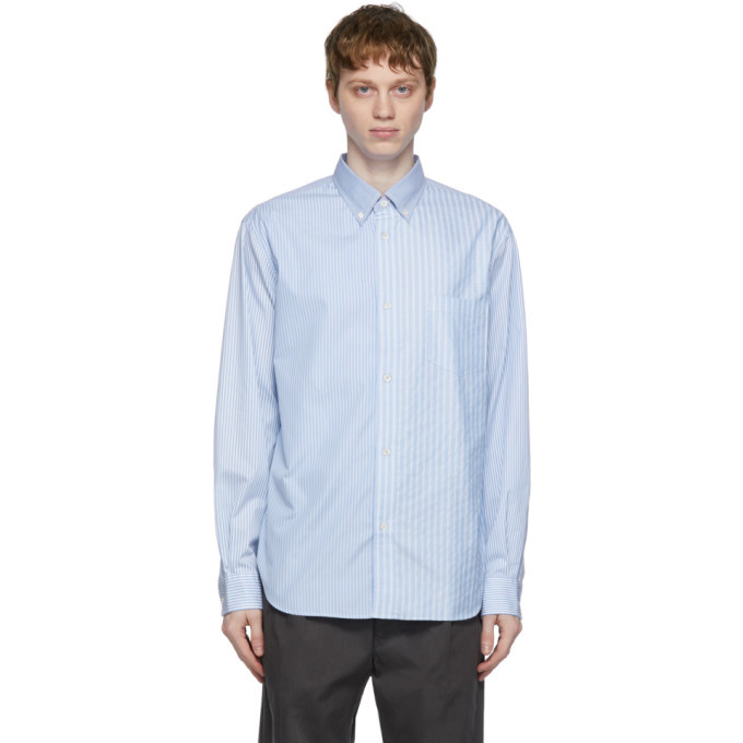 Photo: Comme des Garcons Homme Blue Stripe Mix Shirt