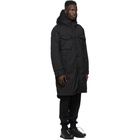 Stone Island Black Down Wool Ghost Coat