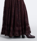 Zimmermann Valiant lace and silk maxi skirt