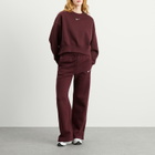 Nike Women's Phoenix Fleece Oversized Crewneck in Burgundy/Sail