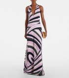 Pucci Iride halterneck satin gown