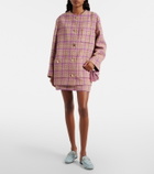 Gucci Checked cotton-blend tweed miniskirt