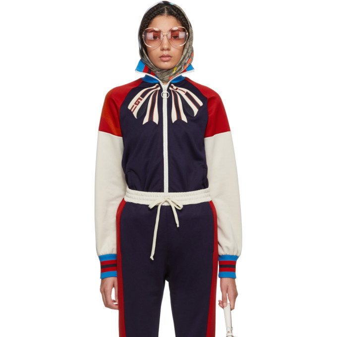 Photo: Gucci Blue Guccify Yourself Bow Logo Track Jacket