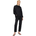 Citizens of Humanity Black Kayla Shrunken Linen Shirt