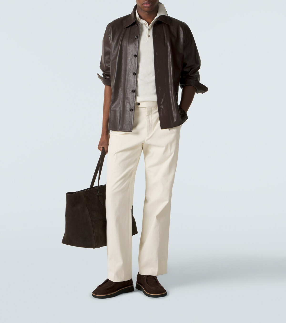 Allude Cotton, silk, and cashmere polo shirt