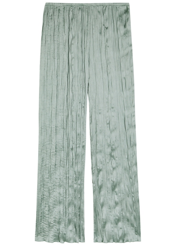 Photo: Staud Nami Plissé Trousers Silver
