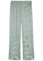 Staud Nami Plissé Trousers Silver