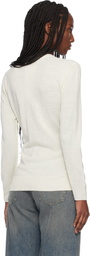 MM6 Maison Margiela Beige Xtra Sleeves Sweater