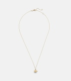 Stone and Strand Puffer Fish 14kt gold (585/1000) pendant necklace with diamonds