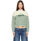 Moncler Off-White Striped Wool Sweater