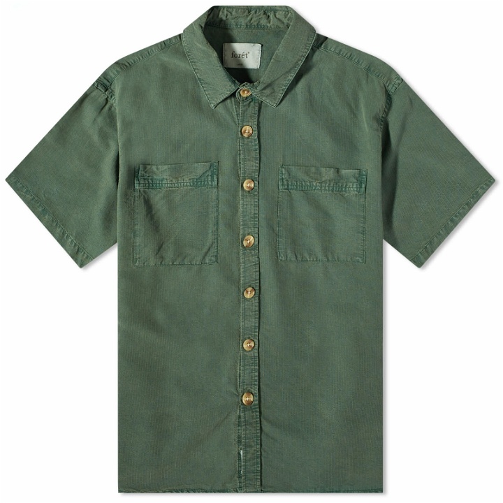Photo: Foret Men's Largo Ripstop Short Sleeve Shirt in Dark Green