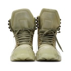 Rick Owens Green and Transparent Hiking Sneakers