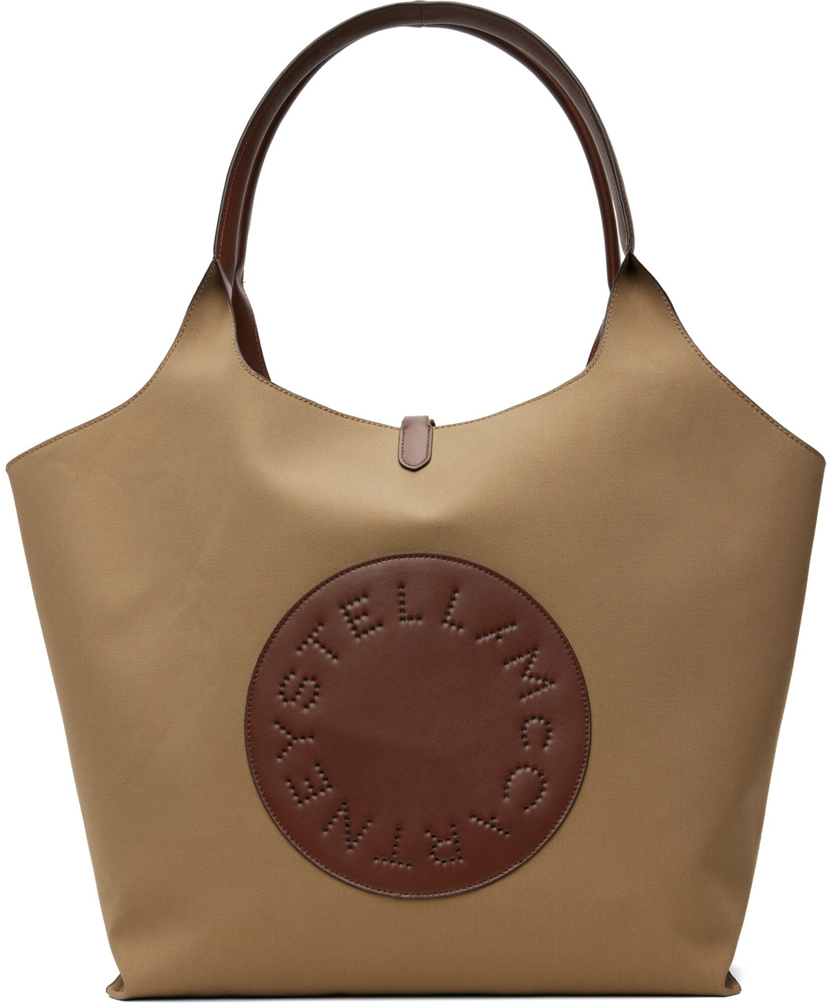 Stella McCartney Khaki Logo Reversible Tote