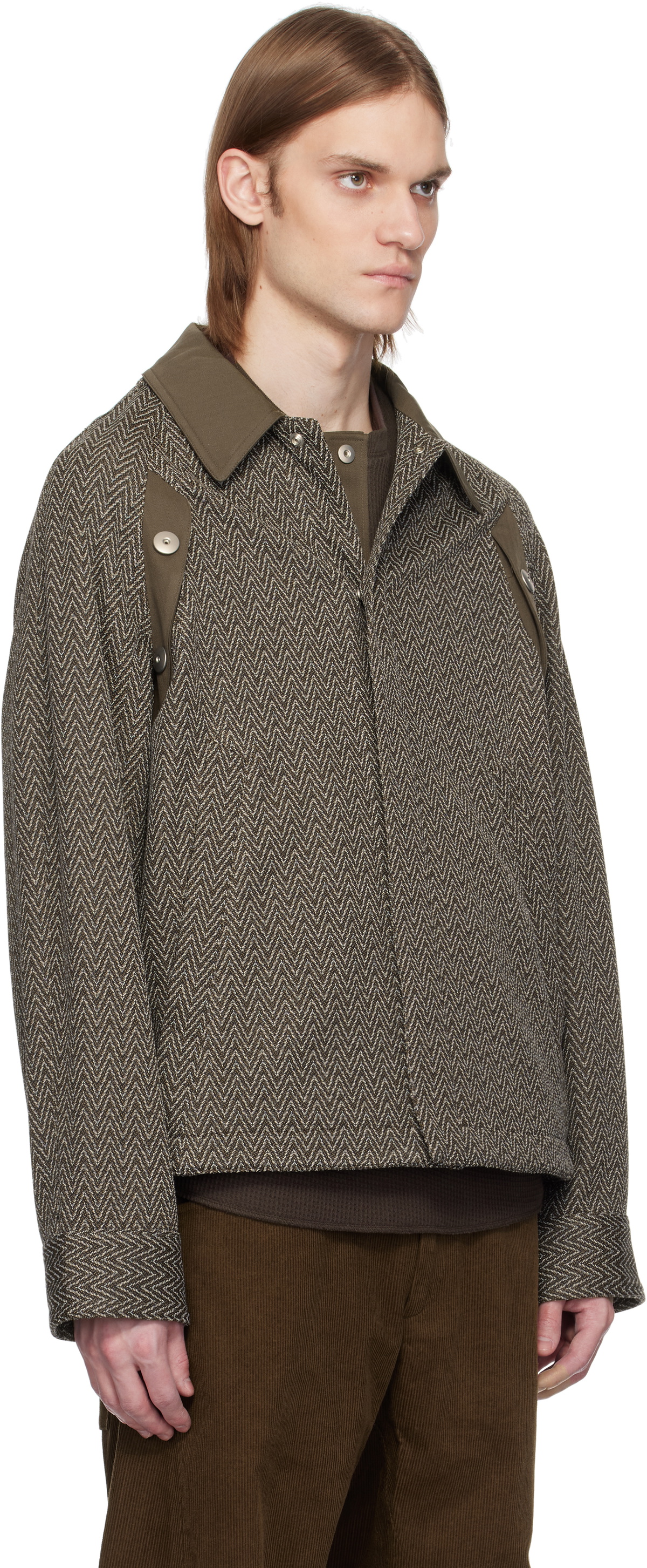Omar Afridi Brown & Beige Bove Jacket Omar Afridi