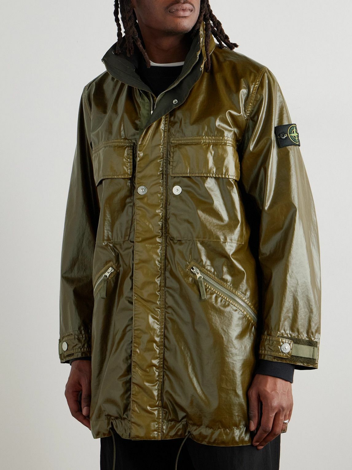 Stone Island - Garment-Dyed Mussola Gommata Coated Cotton