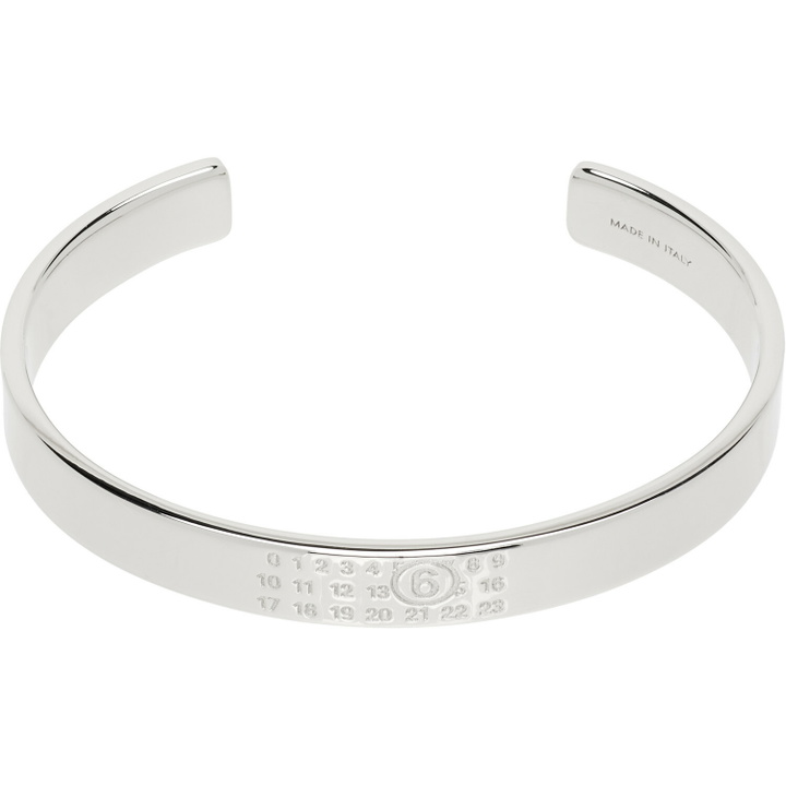Photo: MM6 Maison Margiela Numeric Minimal Signature Cuff Bracelet