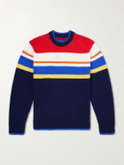 Noah - Striped Organic Cotton Sweater - Blue