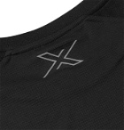 2XU - XVENT G2 Logo-Print Stretch-Jersey and Mesh T-Shirt - Black