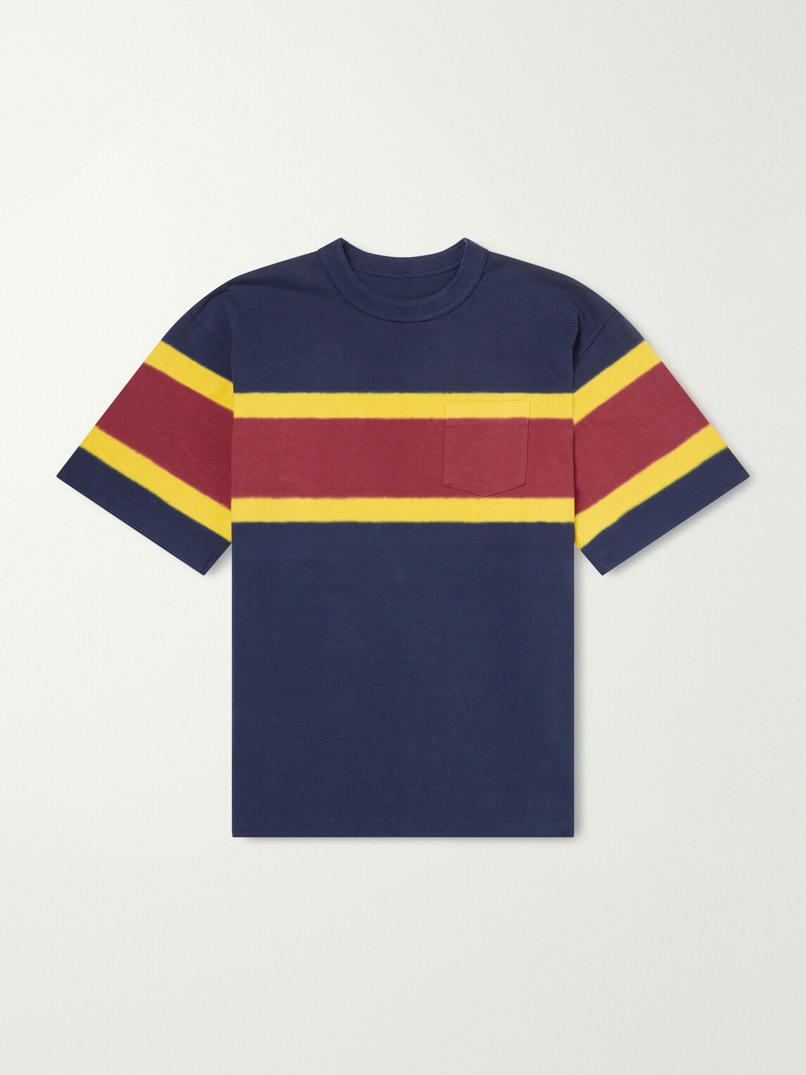 Sacai - Chusen-Dyed Cotton-Jersey T-Shirt - Blue