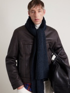 Canali - Ribbed Wool and Silk-Blend Bouclé Scarf