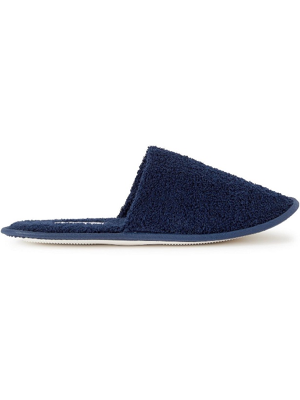 Photo: Hamilton And Hare - Cotton-Terry Slippers - Blue