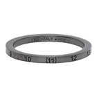 Maison Margiela Gunmetal Slim Numbers Ring