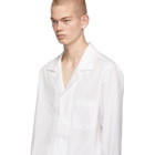 Sulvam White Open Collar Shirt