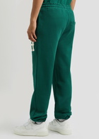Annie Hood College Logo Cotton Sweatpants Green