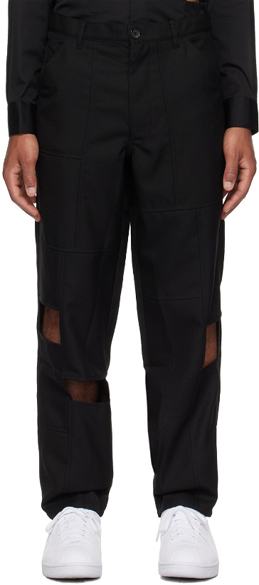 Photo: Comme des Garçons Shirt Black Cutout Trousers