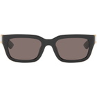 Bottega Veneta Black Rectangular Ribbon Sunglasses