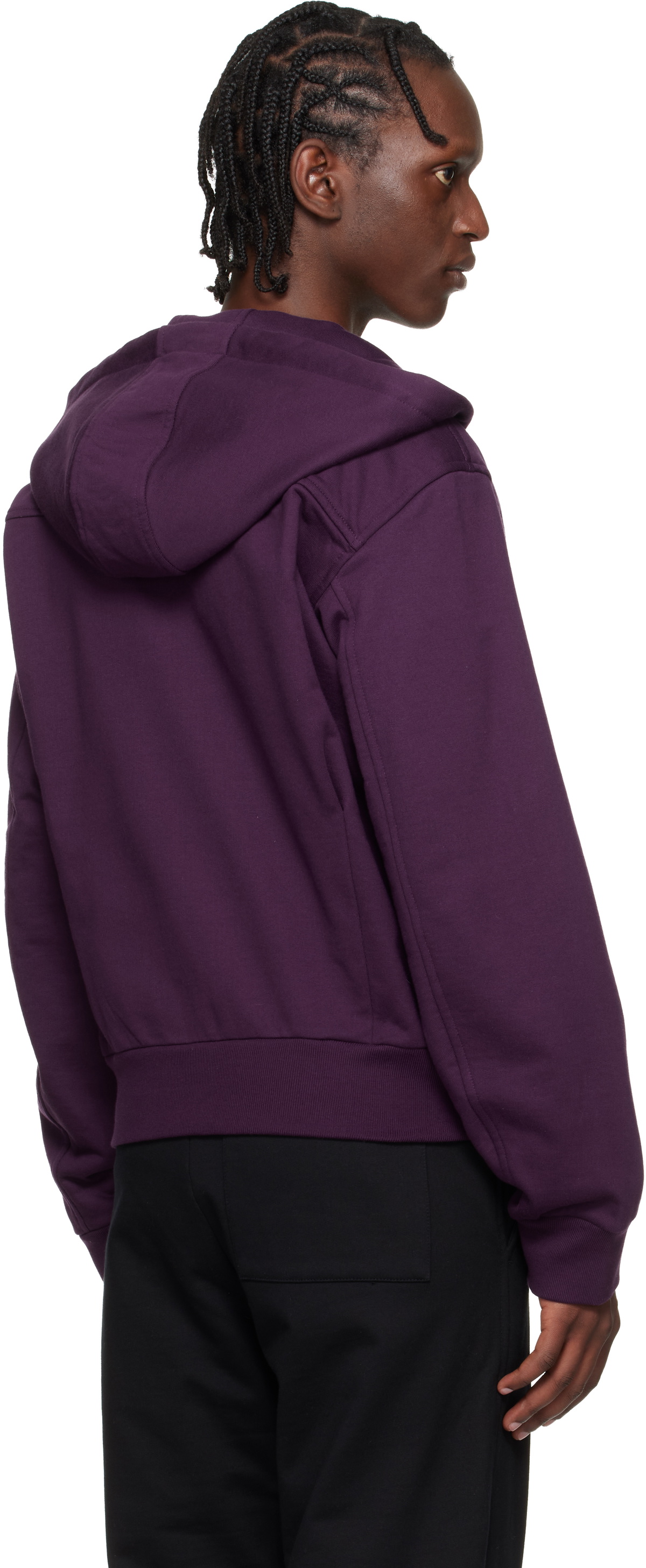 Dries Van Noten Purple Loose Zipped Hoodie
