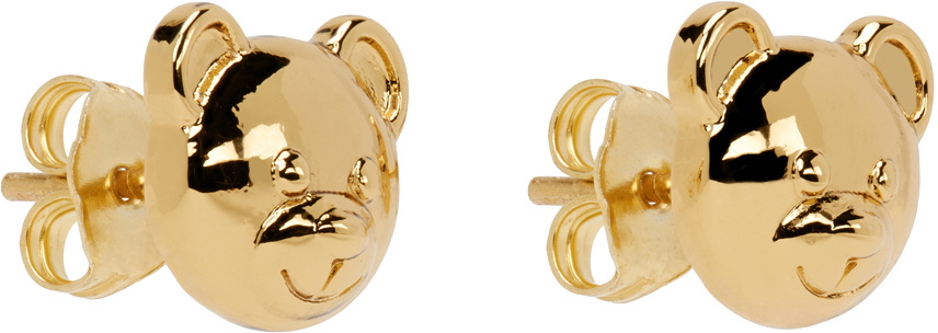 Moschino Gold Teddy Bear Small Earrings