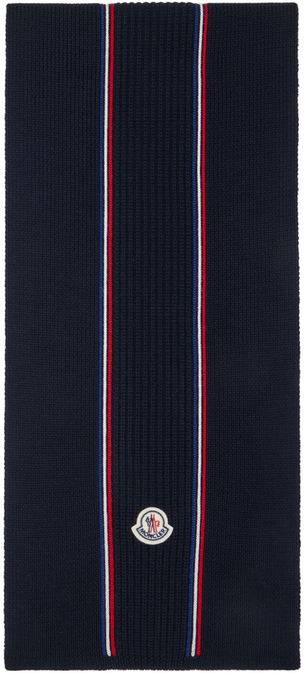 Photo: Moncler Navy Tricolor Scarf