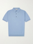 John Smedley - Adrian Slim-Fit Sea Island Cotton Polo Shirt - Blue