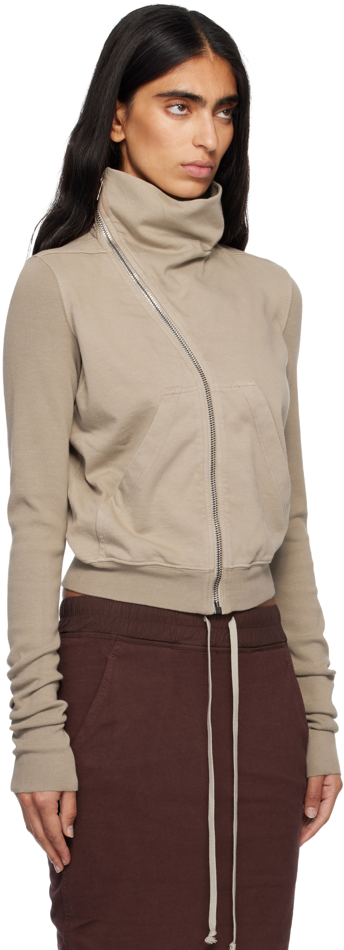 Rick Owens DRKSHDW Taupe Concordians Mountain Sweatshirt