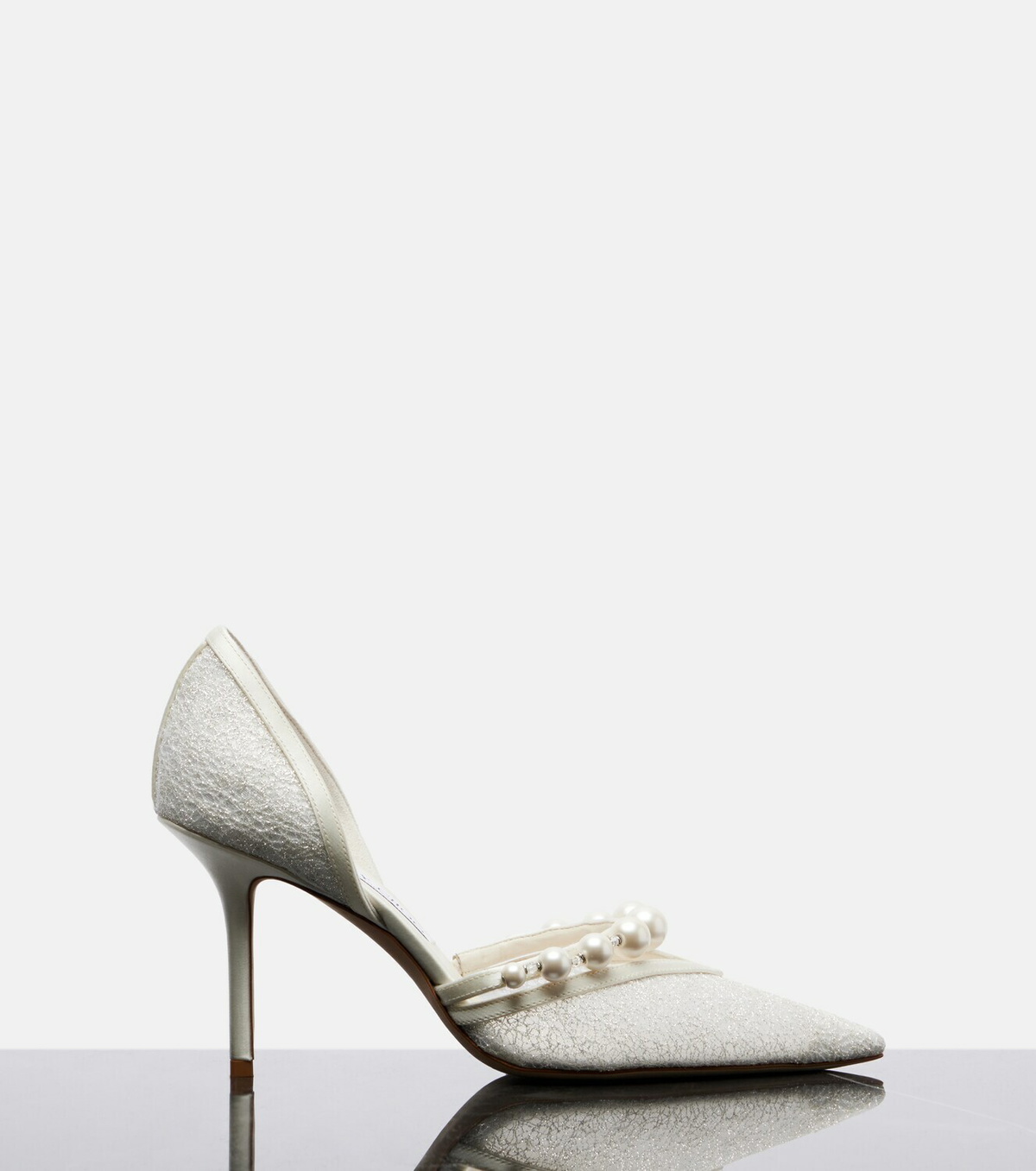 Jimmy Choo Bridal Aurelie embellished leather pumps
