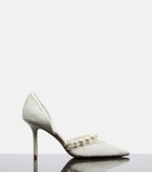 Jimmy Choo Bridal Aurelie embellished leather pumps